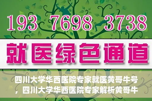 四川大学华西医院专家就医黄哥牛号，四川大学华西医院专家解析黄哥牛号背后的医疗奥秘