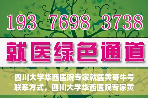 四川大学华西医院专家就医黄哥牛号联系方式，四川大学华西医院专家黄哥牛号联系方式解析与就医指南