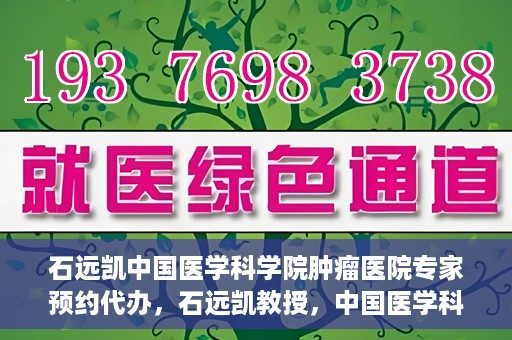 石远凯中国医学科学院肿瘤医院专家预约代办，石远凯教授，中国医学科学院肿瘤医院预约代办服务详解