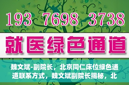 魏文斌-副院长，北京同仁床位绿色通道联系方式，魏文斌副院长揭秘，北京同仁医院床位绿色通道联系方式揭秘