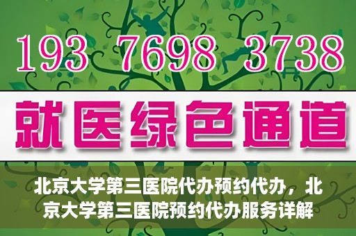 北京大学第三医院代办预约代办，北京大学第三医院预约代办服务详解