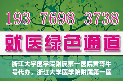 浙江大学医学院附属第一医院黄哥牛号代办，浙江大学医学院附属第一医院黄哥牛号业务代办全攻略