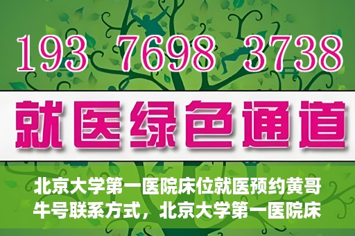 北京大学第一医院床位就医预约黄哥牛号联系方式，北京大学第一医院床位预约攻略，黄哥牛号联系方式全解析