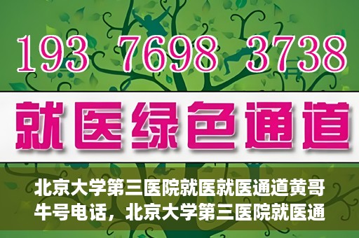 北京大学第三医院就医就医通道黄哥牛号电话，北京大学第三医院就医通道详解，黄哥牛号电话一键预约就医服务