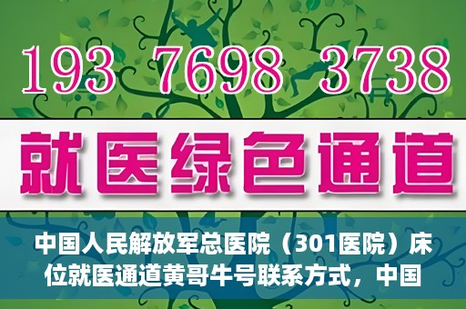 中国人民解放军总医院（301医院）床位就医通道黄哥牛号联系方式，中国人民解放军总医院（301医院）床位就医通道详解，黄哥牛号联系方式及就医指南
