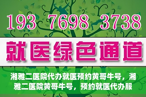 湘雅二医院代办就医预约黄哥牛号，湘雅二医院黄哥牛号，预约就医代办服务详解