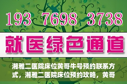 湘雅二医院床位黄哥牛号预约联系方式，湘雅二医院床位预约攻略，黄哥牛号预约联系方式揭秘