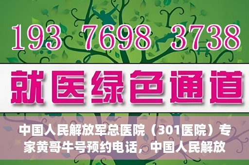 中国人民解放军总医院（301医院）专家黄哥牛号预约电话，中国人民解放军总医院（301医院）黄哥牛专家预约电话详解