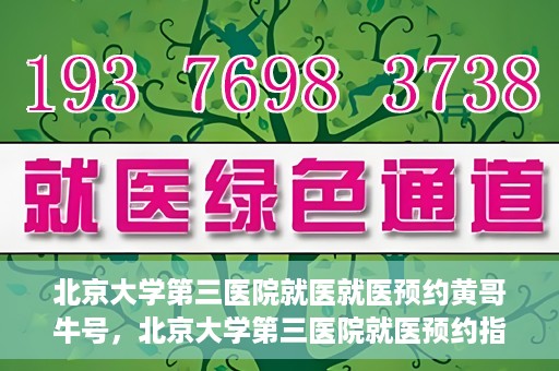 北京大学第三医院就医就医预约黄哥牛号，北京大学第三医院就医预约指南，黄哥牛号助您轻松挂号就医