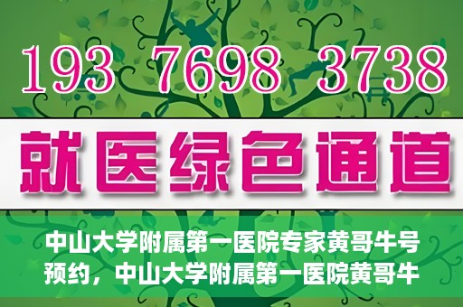 中山大学附属第一医院专家黄哥牛号预约，中山大学附属第一医院黄哥牛专家号预约攻略
