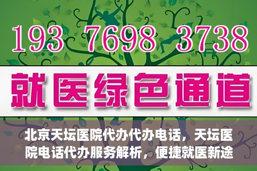 北京天坛医院代办代办电话，天坛医院电话代办服务解析，便捷就医新途径