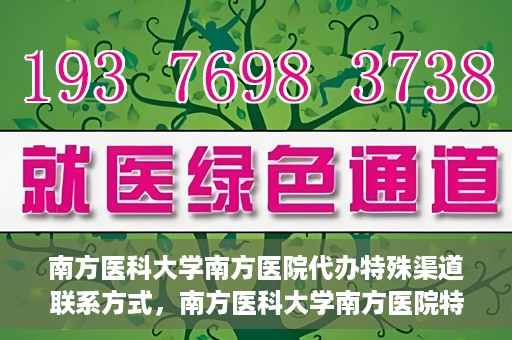 南方医科大学南方医院代办特殊渠道联系方式，南方医科大学南方医院特殊渠道联系方式代办服务解析