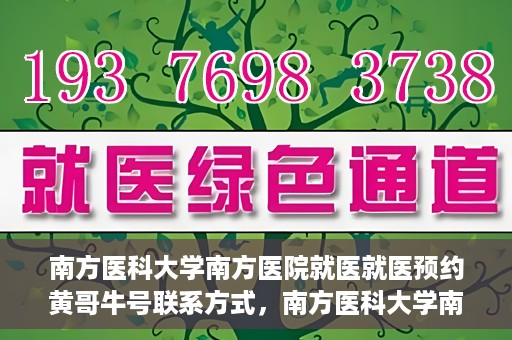 南方医科大学南方医院就医就医预约黄哥牛号联系方式，南方医科大学南方医院预约挂号指南，黄哥牛号联系方式揭秘