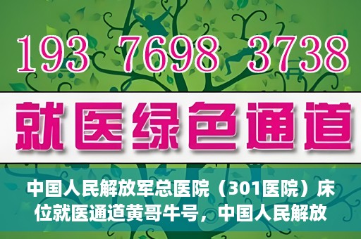 中国人民解放军总医院（301医院）床位就医通道黄哥牛号，中国人民解放军总医院（301医院）床位就医通道详解，黄哥牛号助您快速就医！