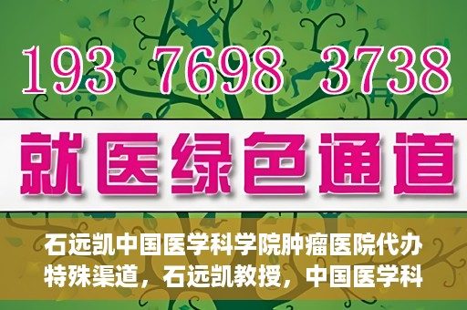 石远凯中国医学科学院肿瘤医院代办特殊渠道，石远凯教授，中国医学科学院肿瘤医院特殊渠道代办解析