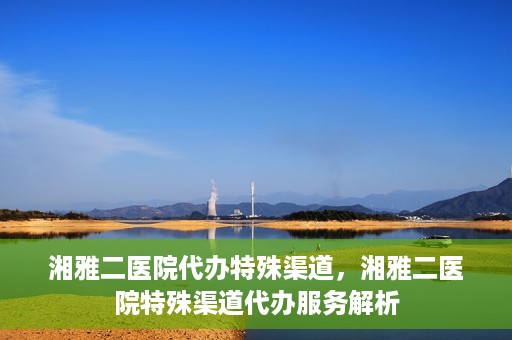 湘雅二医院代办特殊渠道，湘雅二医院特殊渠道代办服务解析