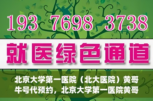 北京大学第一医院（北大医院）黄哥牛号代预约，北京大学第一医院黄哥牛号预约服务解析