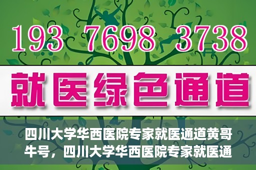四川大学华西医院专家就医通道黄哥牛号，四川大学华西医院专家就医通道，黄哥牛号引领就医新风尚