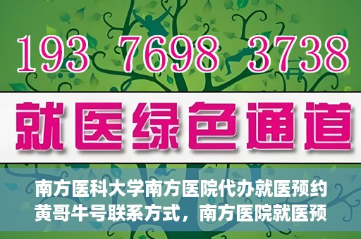 南方医科大学南方医院代办就医预约黄哥牛号联系方式，南方医院就医预约代办服务，黄哥牛号联系方式及预约指南