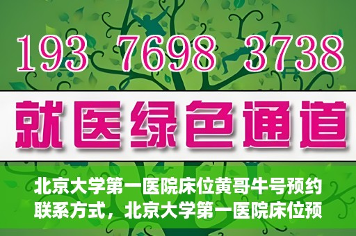 北京大学第一医院床位黄哥牛号预约联系方式，北京大学第一医院床位预约攻略，黄哥牛号预约联系方式揭秘