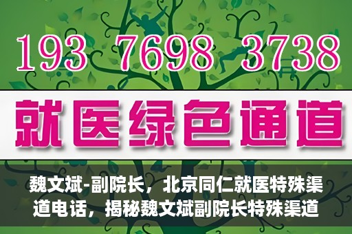 魏文斌-副院长，北京同仁就医特殊渠道电话，揭秘魏文斌副院长特殊渠道电话背后的北京同仁就医故事
