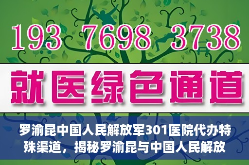 罗渝昆中国人民解放军301医院代办特殊渠道，揭秘罗渝昆与中国人民解放军301医院特殊渠道代办内幕