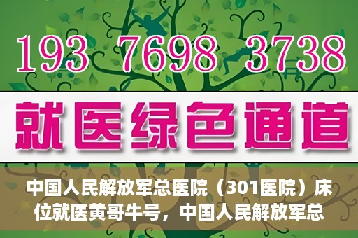 中国人民解放军总医院（301医院）床位就医黄哥牛号，中国人民解放军总医院（301医院）床位就医攻略，黄哥牛号助您轻松挂号就医