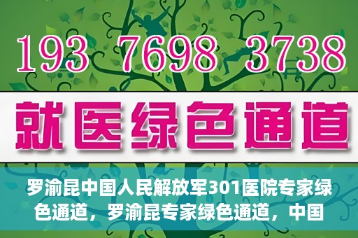 罗渝昆中国人民解放军301医院专家绿色通道，罗渝昆专家绿色通道，中国人民解放军301医院的健康守护者