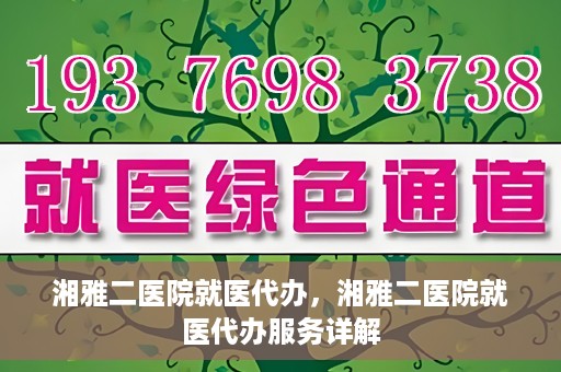 湘雅二医院就医代办，湘雅二医院就医代办服务详解