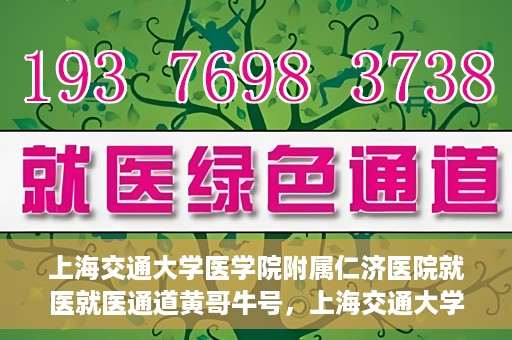 上海交通大学医学院附属仁济医院就医就医通道黄哥牛号，上海交通大学医学院附属仁济医院就医通道，黄哥牛号助您轻松就医体验之旅