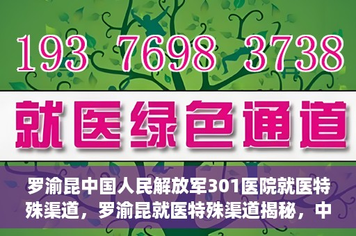 罗渝昆中国人民解放军301医院就医特殊渠道，罗渝昆就医特殊渠道揭秘，中国人民解放军301医院的医疗力量与特殊渠道就医体验