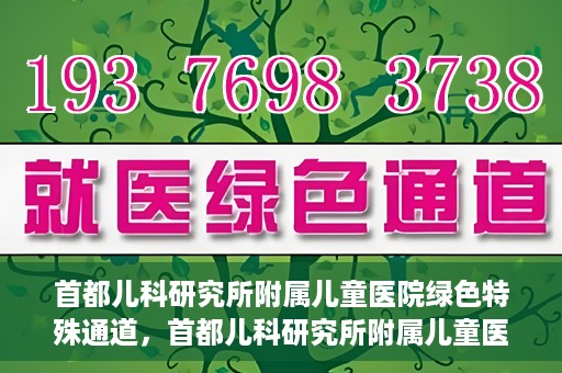 首都儿科研究所附属儿童医院绿色特殊通道，首都儿科研究所附属儿童医院，开启绿色特殊通道，守护儿童健康之路