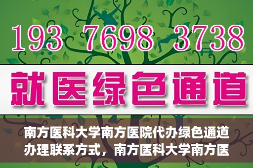 南方医科大学南方医院代办绿色通道办理联系方式，南方医科大学南方医院代办绿色通道联系指南