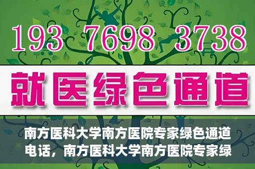 南方医科大学南方医院专家绿色通道电话，南方医科大学南方医院专家绿色通道服务热线揭秘