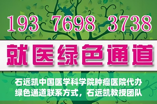石远凯中国医学科学院肿瘤医院代办绿色通道联系方式，石远凯教授团队绿色通道联系方式，中国医学科学院肿瘤医院权威解读与代办服务指南