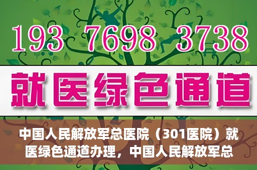 中国人民解放军总医院（301医院）就医绿色通道办理，中国人民解放军总医院就医绿色通道办理详解