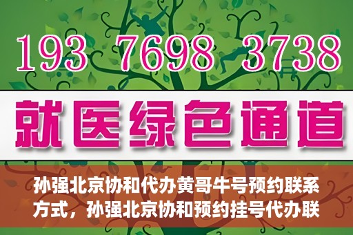 孙强北京协和代办黄哥牛号预约联系方式，孙强北京协和预约挂号代办联系方式揭秘，黄哥牛号预约服务解析