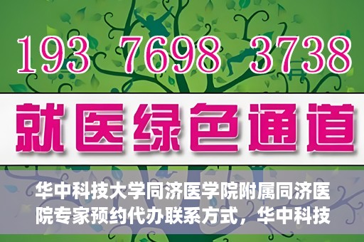 华中科技大学同济医学院附属同济医院专家预约代办联系方式，华中科技大学同济医院专家预约代办服务指南，快速联系专家团队