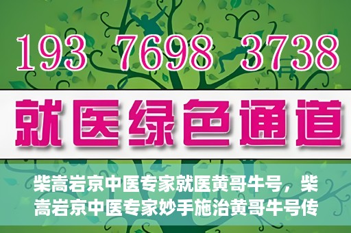 柴嵩岩京中医专家就医黄哥牛号，柴嵩岩京中医专家妙手施治黄哥牛号传奇故事
