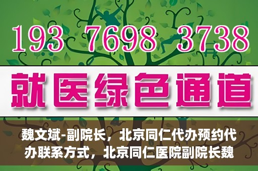 魏文斌-副院长，北京同仁代办预约代办联系方式，北京同仁医院副院长魏文斌，预约代办联系方式全解析