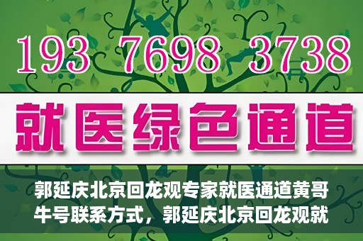 郭延庆北京回龙观专家就医通道黄哥牛号联系方式，郭延庆北京回龙观就医通道专家联系方式揭秘，黄哥牛号助您预约就医通道服务