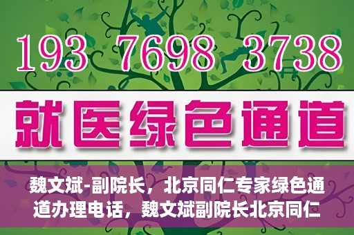 魏文斌-副院长，北京同仁专家绿色通道办理电话，魏文斌副院长北京同仁专家绿色通道联系电话及办理须知