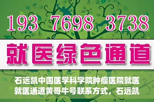 石远凯中国医学科学院肿瘤医院就医就医通道黄哥牛号联系方式，石远凯领衔的中国医学科学院肿瘤医院就医通道，黄哥牛号联系方式全解析