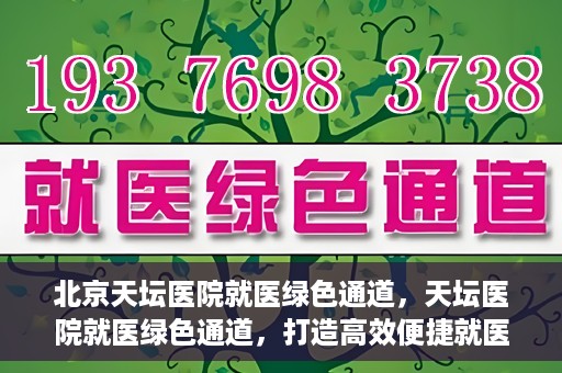 北京天坛医院就医绿色通道，天坛医院就医绿色通道，打造高效便捷就医体验新篇章