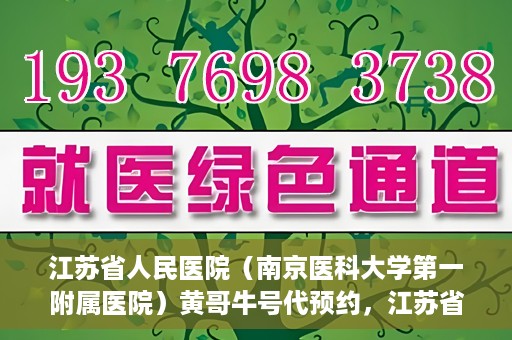 江苏省人民医院（南京医科大学第一附属医院）黄哥牛号代预约，江苏省人民医院（南京医科大学第一附属医院）黄哥牛号预约服务解析