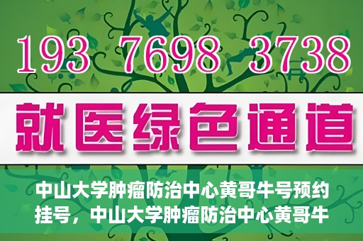 中山大学肿瘤防治中心黄哥牛号预约挂号，中山大学肿瘤防治中心黄哥牛号预约挂号攻略解析