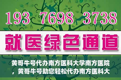 黄哥牛号代办南方医科大学南方医院，黄哥牛号助您轻松代办南方医科大学南方医院事务