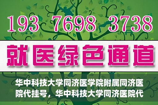 华中科技大学同济医学院附属同济医院代挂号，华中科技大学同济医院代挂号服务解析
