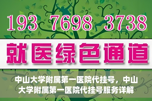 中山大学附属第一医院代挂号，中山大学附属第一医院代挂号服务详解