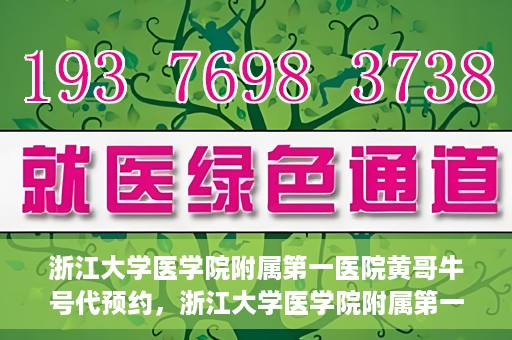 浙江大学医学院附属第一医院黄哥牛号代预约，浙江大学医学院附属第一医院黄哥牛号预约攻略揭秘